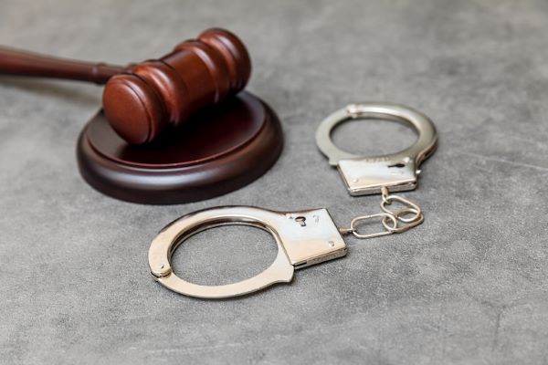 gavel and handcuffs