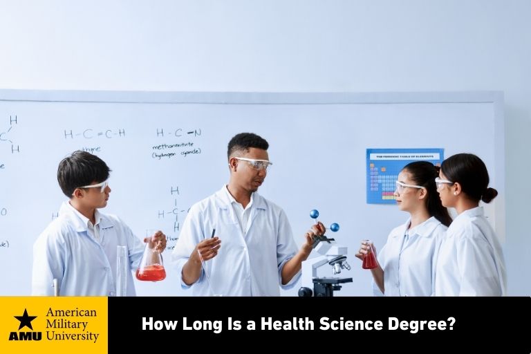 health science degree students in classroom